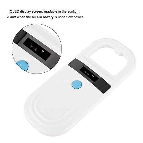 Pet Microchip Reader RFID 134.2Khz, Pet ID Microchip Scanner with 0.91 Inch High Brightness OLED Display and Rechargable by Type-C for Animal Tracking