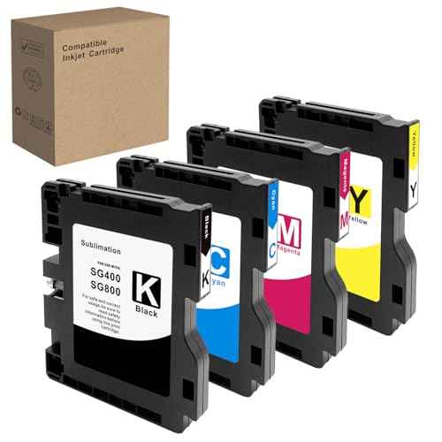 SG400 SG800 Sublimation Ink Cartridge Compatible with Sawgrass Virtuoso SG400 SG800 Printer 4Pack£¨Black Cyan Magenta Yellow£©