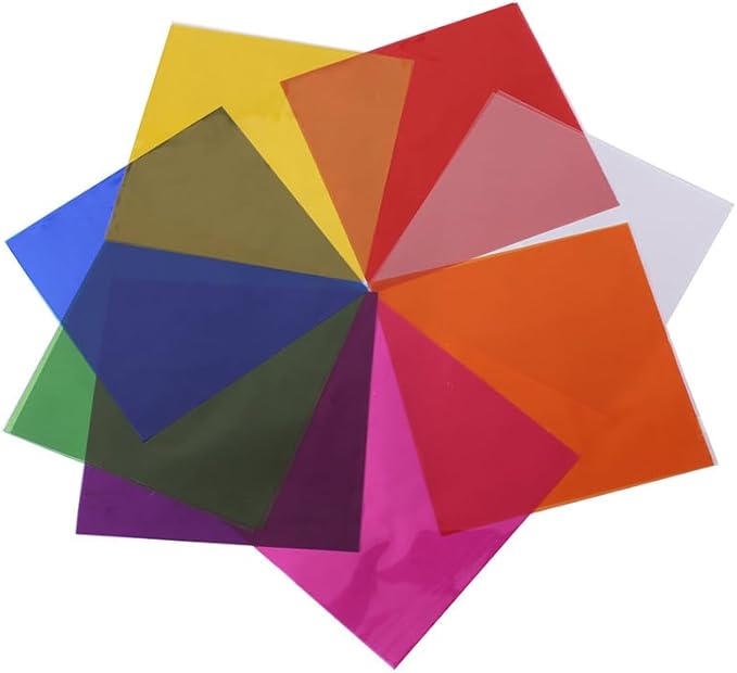BetterJonny 240 Pcs Cellophane Sheets, 19X19cm Transparent Colored Cellophane Wrap Treat Candy Small Gifts Wrapping Colorful Plastic Sheets for DIY Arts Crafts Decorations（8-Colors