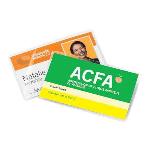 GBC Laminating Sheets, Thermal Laminating Pouches, Badge Size, 7 Mil, HeatSeal UltraClear, 100 Pack (3200016)