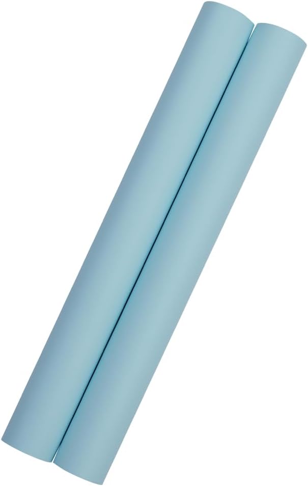 JAM Paper Gift Wrap - Matte Wrapping Paper - 52.6 Sq Ft Total (17 in x 18 Ft Each) - Matte Light Baby Blue - 2 Rolls/Pack