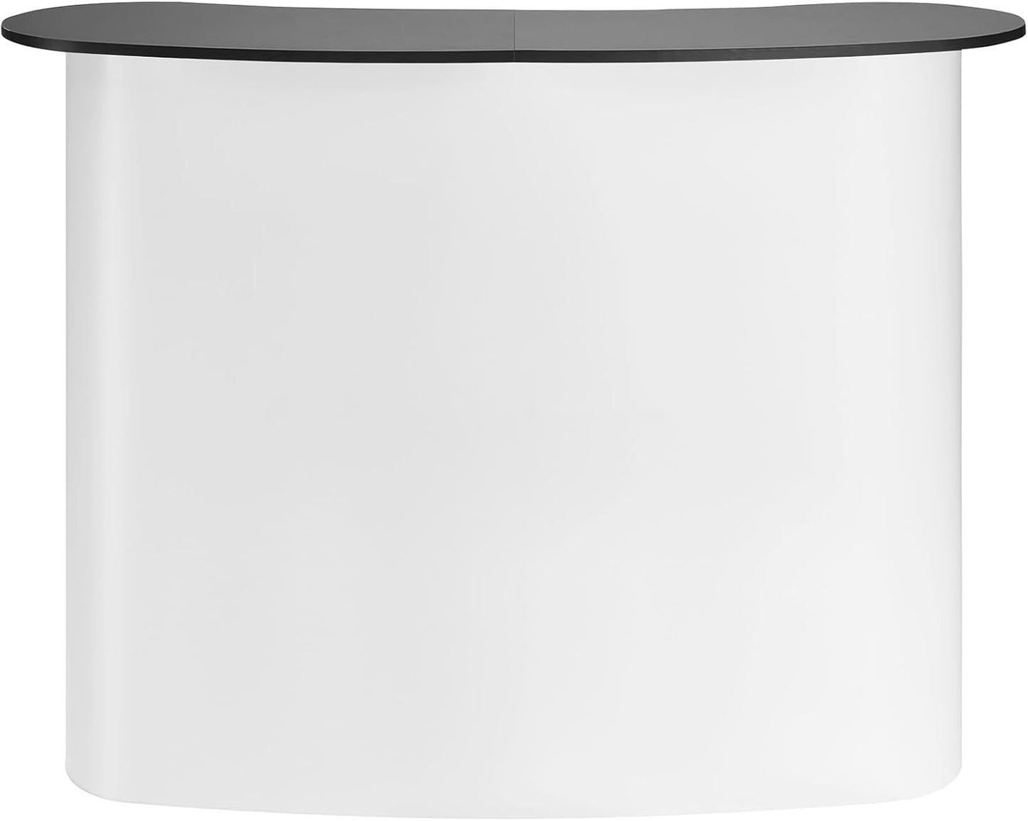 VEVOR Portable Tradeshow Podium Table - Foldable Exhibition Counter Stand | 51.18" x 18.31" x 37.4" with Storage Rack & Carrying Bag