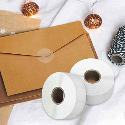 Misofuki Clear Circle Stickers for Sealing 2 inch (500 Pcs), Transparent Self-Adhesive Seals for Envelope, Cosmetic Box, Gift Bag, Mail, PVC Material, Round Wafer Package Seals