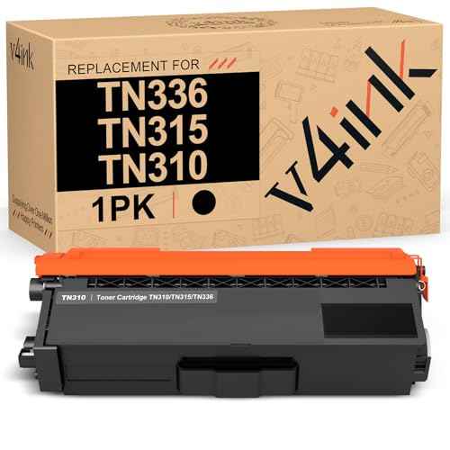 v4ink Compatible TN336 TN315 TN310 TN331 Toner Replacement for Brother TN310 TN315 TN331 TN336 Black Toner for Brother HL-L8350CDW HL-4150CDN HL-L8350CDWT MFC-L8850CDW MFC-9970CDW Printer(Black,1Pack)