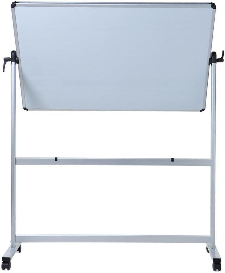 VIZ-PRO Double-Sided Magnetic Whiteboard - 72 x 48 Inches Rolling Dry Erase Easel with Aluminum Frame