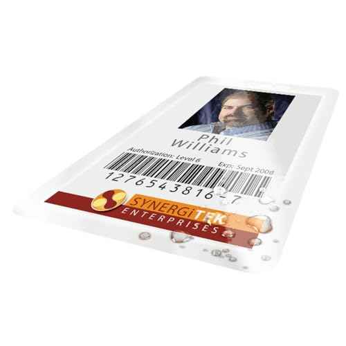 GBC Laminating Sheets, Thermal Laminating Pouches, Badge Size, 7 Mil, HeatSeal UltraClear, 100 Pack (3200016)