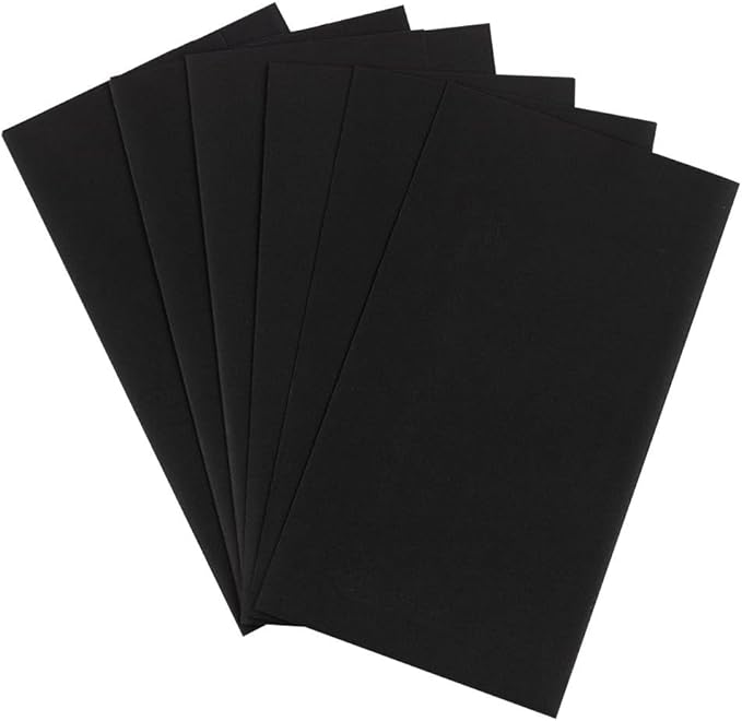 JAM Paper Gift Wrap - Matte Wrapping Paper Sheets - 30" x 20" Per Sheet (25 Sq Ft Total) - Matte Black - 6 Sheets/Pack