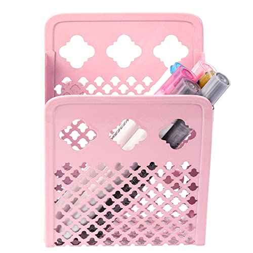 Magnetic Pencil Holder - Magnetic Locker Organizer, 1 Pack Pen Holder Locker Accessories for School and Office (1 Pack Pink)