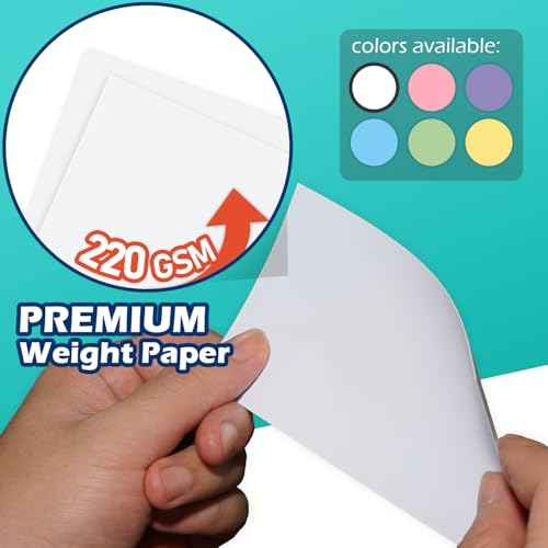 Blank Index Cards 4x6 Unlined Unruled Flash Note Cards 4" x 6", White, 100 Count, 220 GSM Heavy Weight