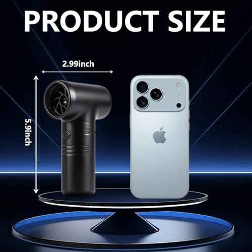 Compressed Air Duster-A Handy Super Power Electric Air Duster with Brushless Motor for Lower Noise and 3-Gear Adjustable Blower, Dust Blower for Computer, Keyboard, House, Outdoor and Car