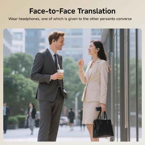 MINISO X15 PRO AI Translation Earbuds Real Time, 3-in-1 Bluetooth 5.4 Language Translator Earbuds for 135 Languages, fit iOS&Android, Two-Way Translating Headphones Device for Travel Business Learning