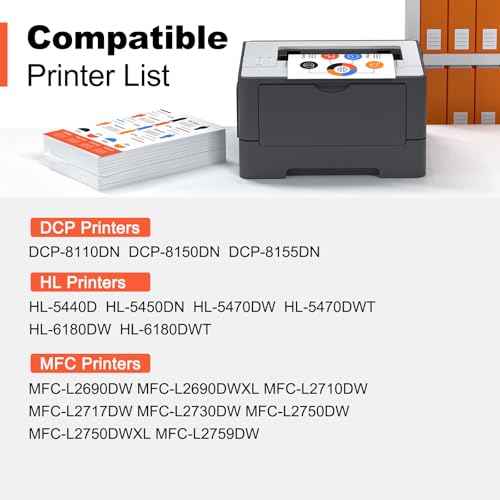 v4ink Compatible Toner Cartridge Replacement for Brother TN-750 TN750 TN-720 High Yield Toner Black for Brother hl-5470dw hl-6180dw HL-5450dn dcp-8110dn mfc-8710dw mfc-8950dw Printer, 1 Pack