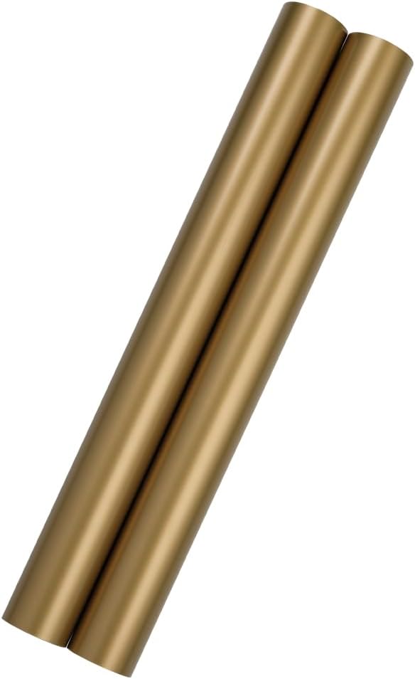 JAM Paper Gift Wrap - Matte Wrapping Paper - 52.6 Sq Ft Total (17 in x 18 Ft Each) - Matte Gold Foil - 2 Rolls/Pack