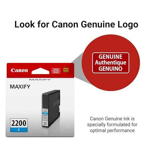Canon PGI-2200 Genuine Cyan Ink Tank, Compatible with IB4120, MB5420, MB5120, IB4020, MB5020, and MB5320 Printers