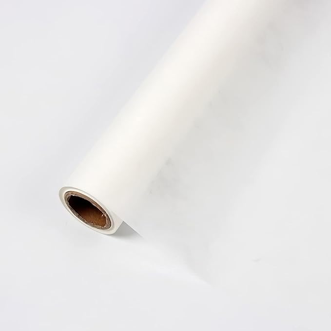 LWFyyds Korean Wrapping Paper Flower Wrap Waterproof Bouquet Wrap Tissue Florist Supplies 1 Roll, 22.8 inches x 15 yards (White)