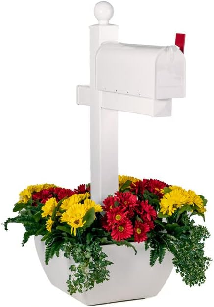 SnapPot® Mailbox Planter Wrap – 24 Inch Resin Planter for 4x4 and 6x6 Posts, Extra Large 16+ Gallon