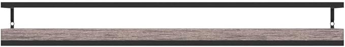 Meangood Floating Shelves Wall Mounted Set of 2, Rustic Wood Wall Storage Shelves for Bedroom,Living Room,Bathroom, Kitchen Brown