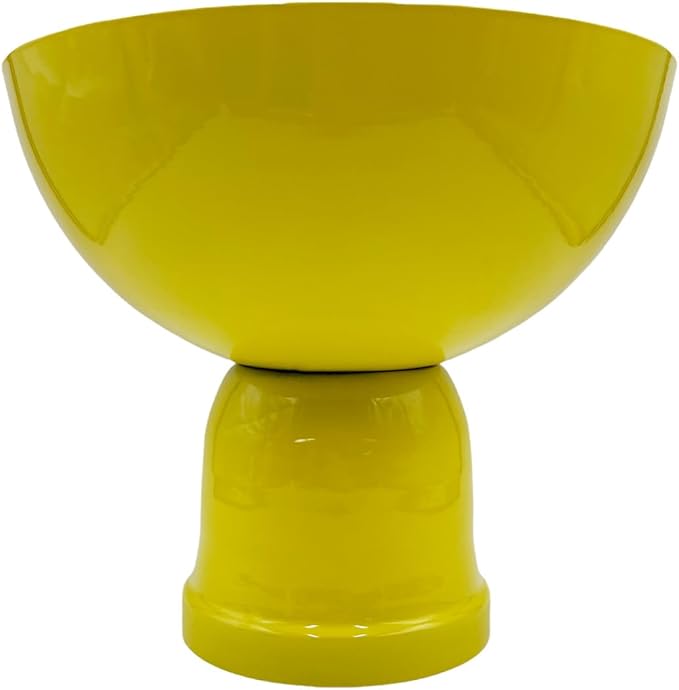 12 Inch Wide Decorative Handmade Iron Modern Flower Vase in Yellow