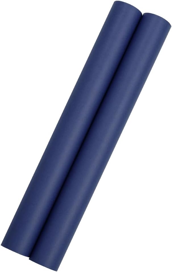 JAM Paper Gift Wrap - Matte Wrapping Paper - 52.6 Sq Ft Total (17 in x 18 Ft Each) - Matte Presidential Blue - 2 Rolls/Pack