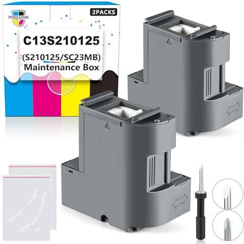 C13S210125 Ink Maintenance Box (S210125/SC23MB), Waste Ink Tank Replacement Compatible for EPSON Surecolor SC-F170 F100 F150 Dye Sub Printers - 2 Packs