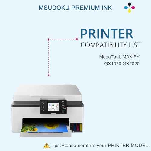 Pigment GI-25 GI25 Ink Refill Bottles Compatible for Canon 25 GI-25 Ink Bottles GI-25BK Work for Canon MAXIFY GX1020 GX2020 MegaTank Printer 190ml (4 Pack,Black/Cyan/Magenta/Yellow)