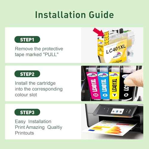 KINGWAY LC401XL Ink Cartridges for Brother High Yield Compatible for Brother LC401 Ink Cartridges LC401XL 401 XL Ink cartridges with MFC-J1010DW MFC-J1170DW MFC-J1012DW MFC-J1800DW Printe (5 Pack)