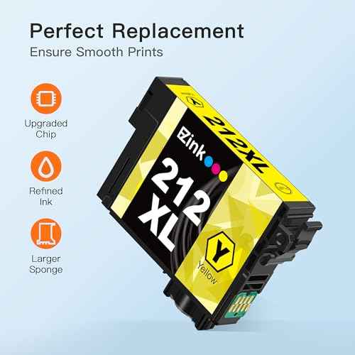 E-Z Ink Remanufactured Ink Cartridges Replacement for Epson 212 212XL 212 XL T212XL to use with XP-4100 XP-4105 WF-2830 WF-2850 Printer New Upgraded Chips(Cyan, Magenta, Yellow, 3 Pack)