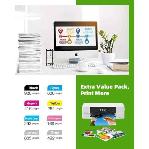 CLI 42 Ink Cartridges 8 Color Compatible for Canon 42 CLI-42 CLI42 CLI 42 Ink Value Pack for PIXMA Pro-100 Pro -100S Printers (Canon Pro 100 Ink Cartridges 9-Pack)