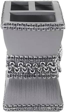Avanti Linens - Toothbrush Holder, Resin Bathroom Accessories, Elegant Home Decor (Braided Medallion Collection)