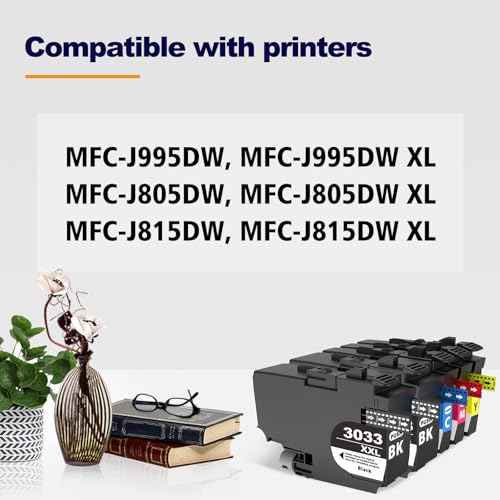 LC3033XXL Ink Cartridges 5-Pack Compatible for Brother LC3033 LC3035 LC3033XXL LC3035XXL High Yield for Brother MFC-J995DW MFC-J805DW MFC-J815DW J995DWXL J805DWXL J815DWXL Printer (2BK/C/M/Y)