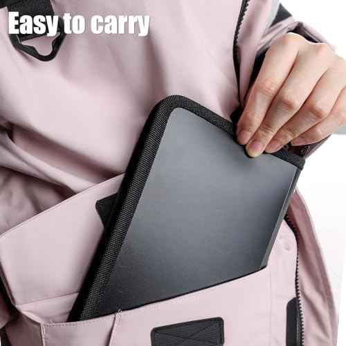 Koogel Expanding File Folder, 13 Pockets Small Accordion File Holder Organizer with Labels for Receipt Cards, Document, Zipper Closure, Bill Business, Coupons Storage, Classroom, 8.3X5.1 Inches, Black