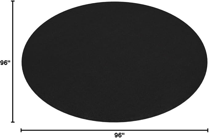Nourison Home Nourison Essentials Black 8' x Round Area Rug - Easy Clean, Non Shedding, Bed Room, Living Room, Dining Room, Kitchen (8' x Round)
