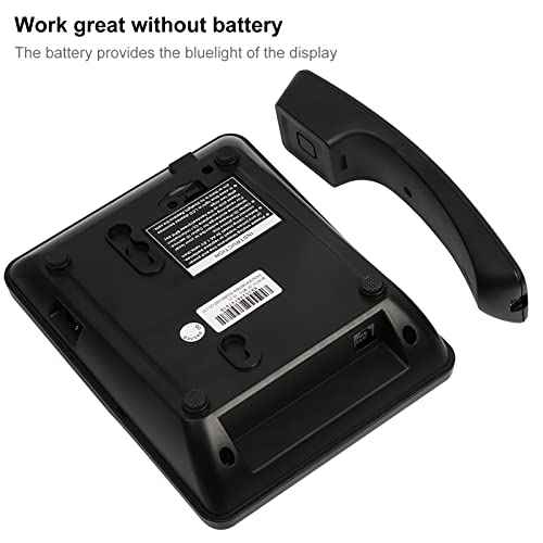 Corded Desktop Telephone?Wired Landline Phone for Home, Office, or Hotel with Adjustable Volume, 3-Level Screen Contrast, Caller ID, and Built-in Calculator-Black