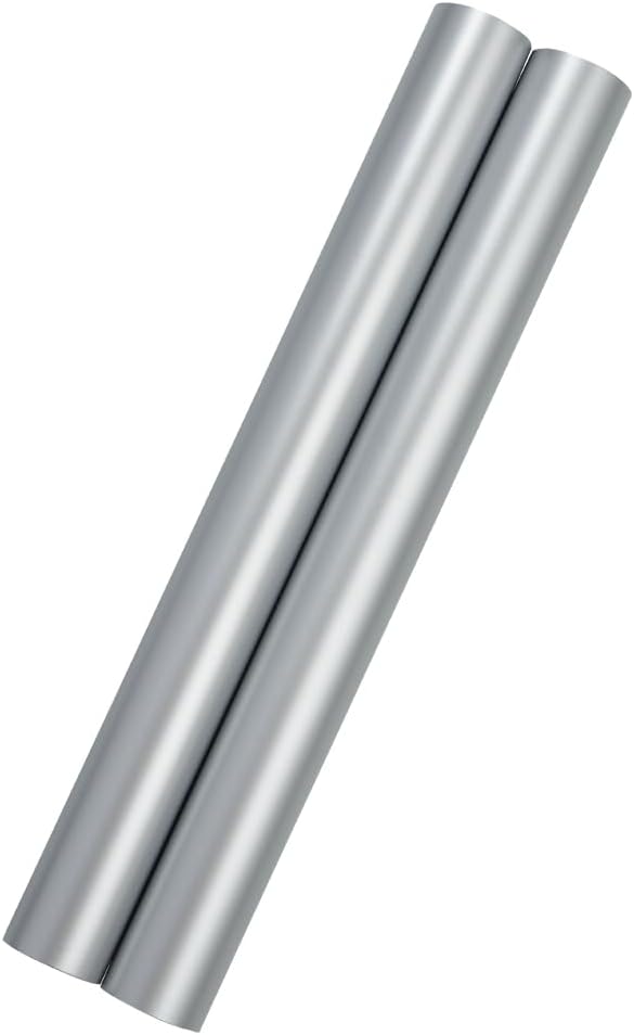 JAM Paper Gift Wrap - Matte Wrapping Paper - 52.6 Sq Ft Total (17 in x 18 Ft Each) - Matte Silver Foil - 2 Rolls/Pack