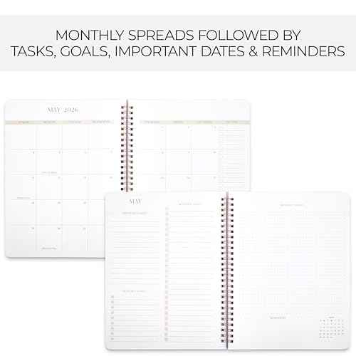 Beautiful 2025-2026 Monthly Planner and Calendar Book - Aesthetic To Do List Notebook For Women to Easily Organize Your Tasks and Boost Productivity - Runs From April 2025 Until December 2026