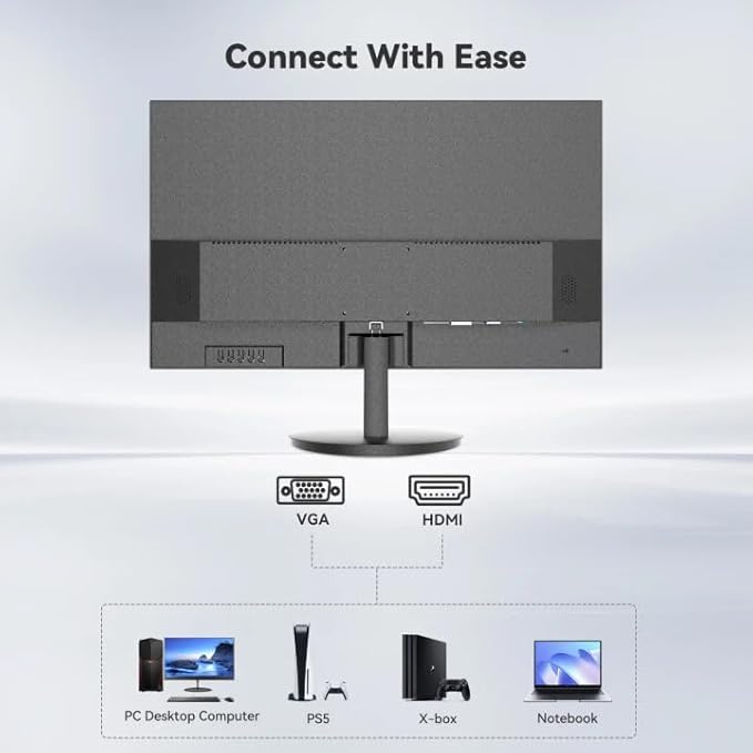 24-inch Flat Gaming Computer Monitor IPS FHD(1920×1080P), 99% sRGB,1ms Response Time, 250cd/m²,AMD Freesync, Crosshair & Eye-Care Tech,Low Blue Light,HDMI×2,Supports Wall-Mounted