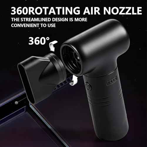Compressed Air Duster-A Handy Super Power Electric Air Duster with Brushless Motor for Lower Noise and 3-Gear Adjustable Blower, Dust Blower for Computer, Keyboard, House, Outdoor and Car