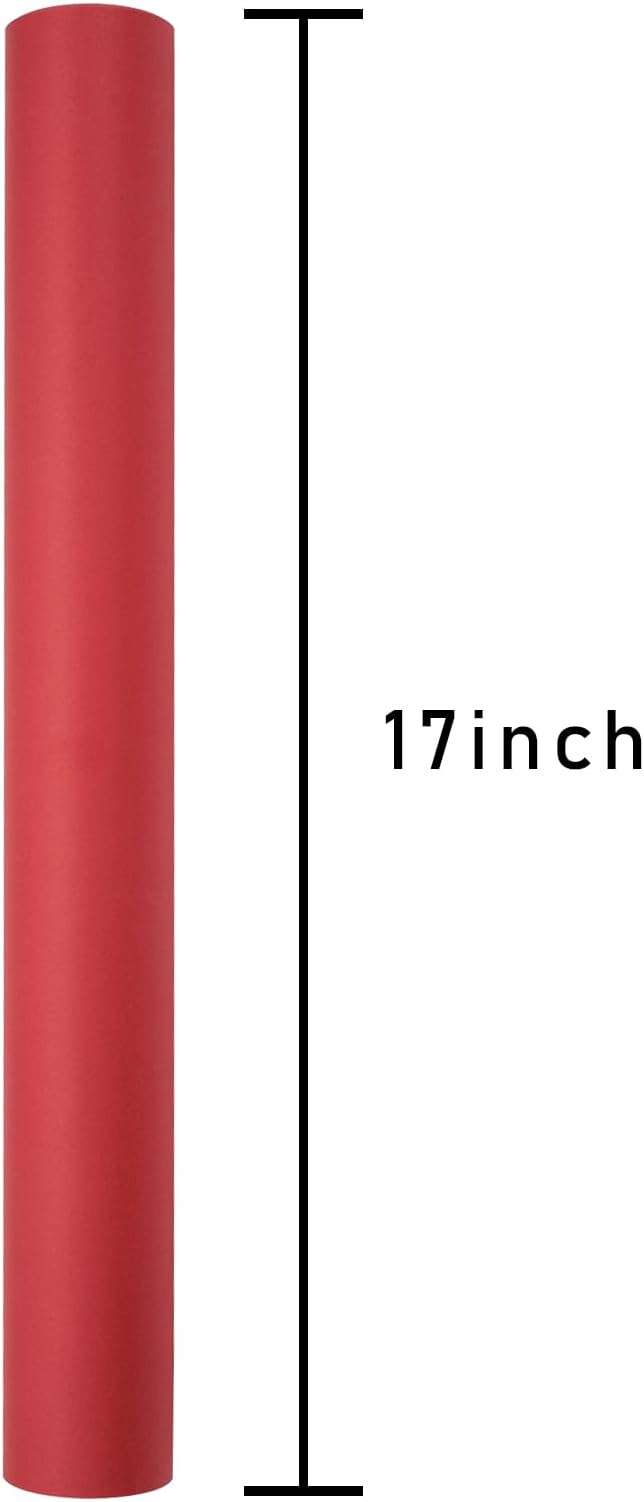 Retrify Red Kraft Paper Roll 17 Inches x 32.8 Feet - All Occasion Thick Art Wrapping Paper for Birthday Valentine's Day Gift Wrap, Bouquet Flower Table Runner Covering Crafts