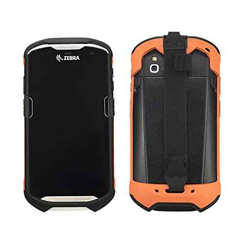 LANADO Protective Case Cover with Handstrap Rugged Boot Carrying Case for Zebra TC51 TC510K TC52 TC56 TC57 Rugged Bumper Case Armor Designed for Zebra Protection Tough Shock Proof,Orange