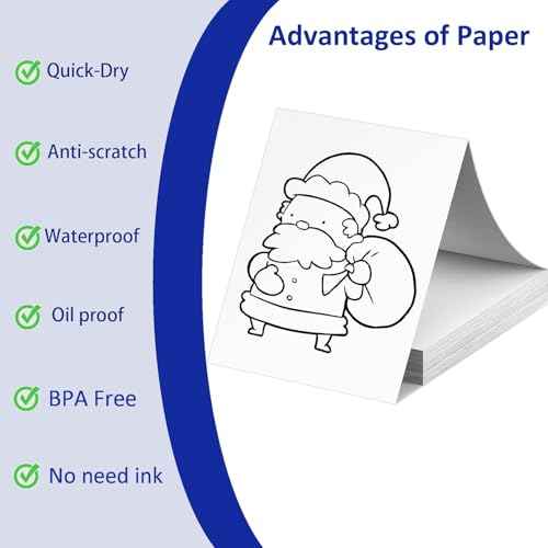 100 Sheets US Letter Size Thermal Paper, 8.5 x 11 Inch Thermal Printer Paper for M08F/A40 Thermal Portable Printer, Continual Feeding Folded Printing Paper