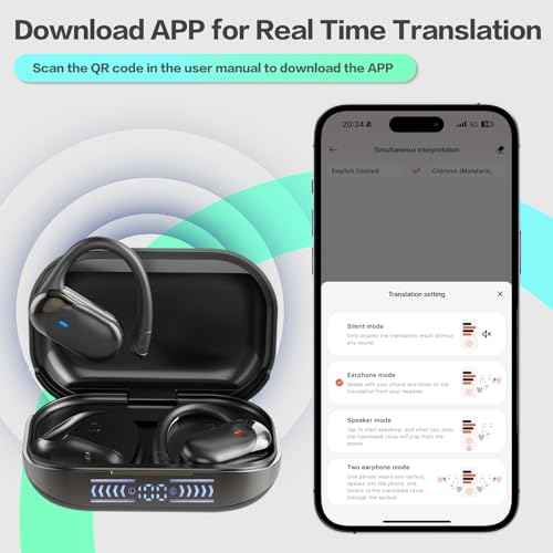 AI Translation Earbuds Real Time, 144 Language Translator Ear buds, Audifonos Traductores Ingl?s Espa?ol, 3-in-1 Translating Wireless Earphones Bluetooth Headphones for Travel Learning Business
