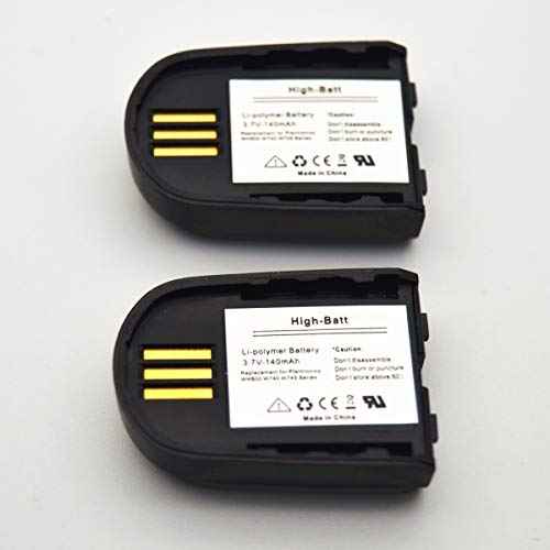 GBBBT WH500 W745 Battery, Replacement Battery 84598-01 82742-01 204755-01 for Plantronics Savi W740 W440-M W440 W740-M W445 86507-01 Wireless Headsets 3.7V 140mAh (Pack of 2)