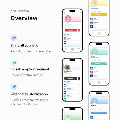 dot. Thin - Digital Business Card - Tap Compatible with iPhone & Android (Black)