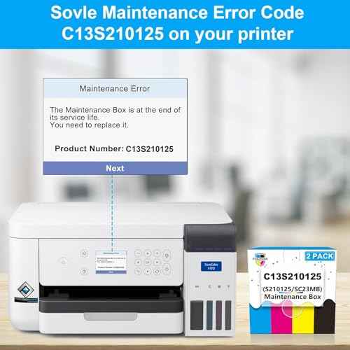 C13S210125 Ink Maintenance Box (S210125/SC23MB), Waste Ink Tank Replacement Compatible for EPSON Surecolor SC-F170 F100 F150 Dye Sub Printers - 2 Packs
