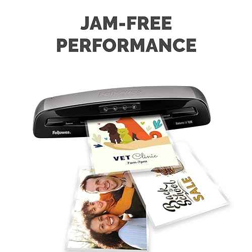 Fellowes Thermal Laminating Pouches, ImageLast, Jam Free, Letter Size, 5 Mil, 50 Pack (5204002)