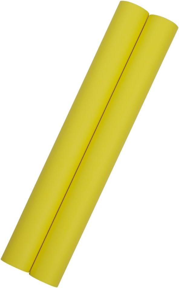 JAM Paper Gift Wrap - Matte Wrapping Paper - 52.6 Sq Ft Total (17 in x 18 Ft Each) - Matte Yellow - 2 Rolls/Pack