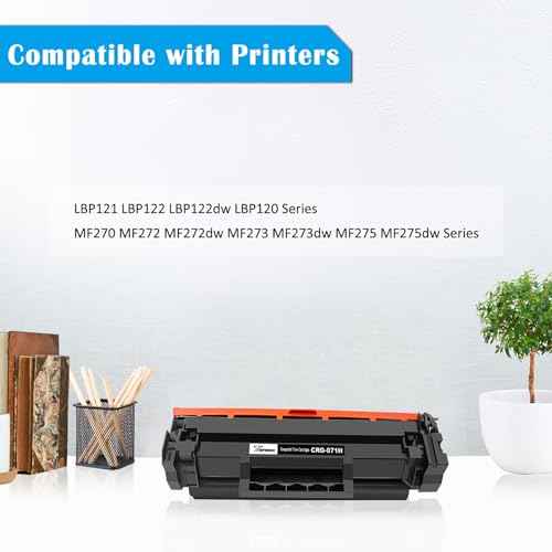 TOPRINT 071H CRG-071H CRG071H Compatible Toner Cartridge High Capacity 2500 Pages Black for Canon ImageCLASS LBP121 LBP122 LBP122dw LBP120 Series MF270 MF272 MF272dw MF273 MF273dw MF275 MF275dw Series