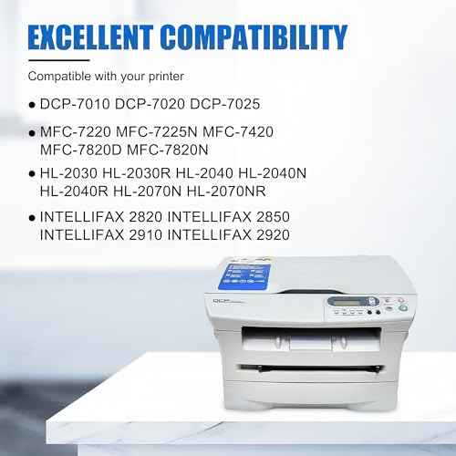 TN350 Toner Cartridge Black Replacement for Brother TN-350 TN350 Compatible with Brother HL-2070N HL-2040 MFC-7420 MFC-7820n intellifax 2820 2920 2850 DCP-7010 DCP-7020 MFC-7220 7225N Printer 1-Pack