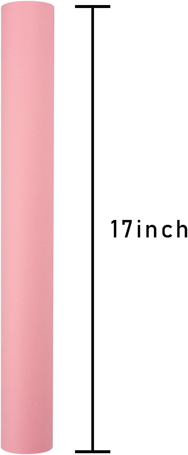 Retrify Pink Kraft Paper Roll 17 Inches x 32.8 Feet - Solid Color Gift Wrapping Paper for All Occasion Wedding, Bridal Shower, Mother's Day, Valentine's Day, Table Runner, Wrapping Bouquet Flower