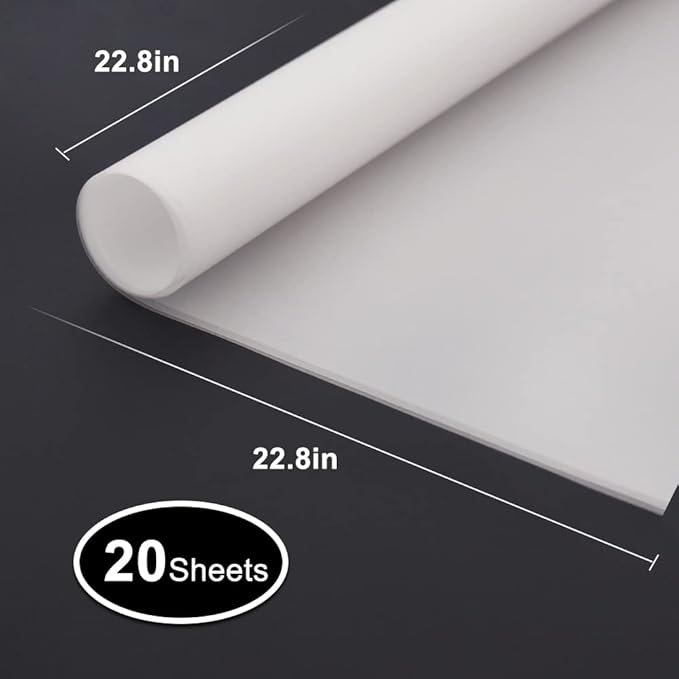 BEISHIDA 20 PCS Transparent White Floral Wrapping Paper-Matte Waterproof Flower Wrapping Paper Bouquet for Florist Supplies, DIY Crafts, Gift Packaging, Wedding, Birthday Gift